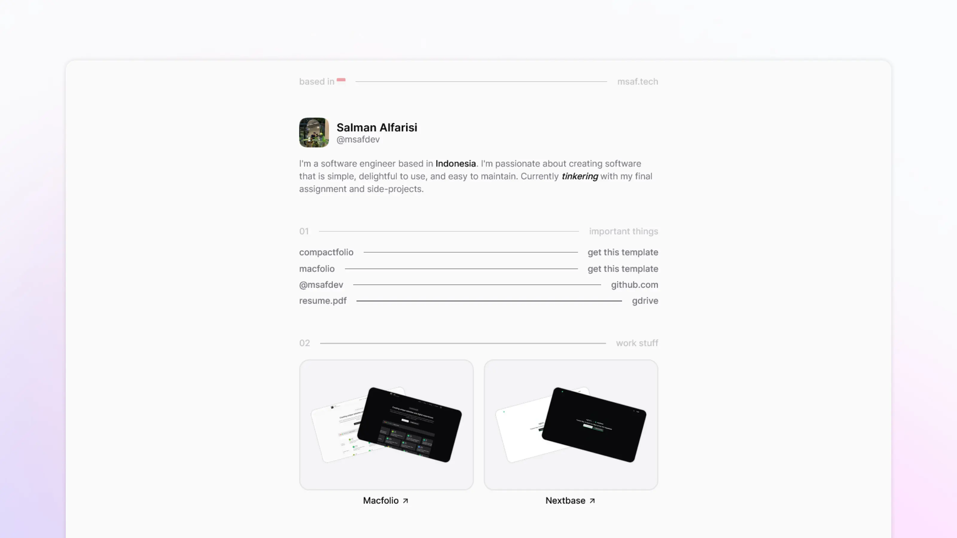 Compactfolio showcase image.